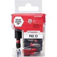 Shockwave Magnetic Bit Tip Holder with Insert Bits, 26 Pcs., Phillips Southpoint Industrial Supply