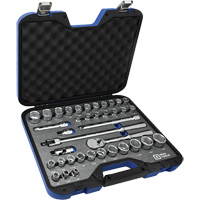SAE & Metric Socket & Attachments Set, 38 Pcs, 1/2" Drive Size Southpoint Industrial Supply