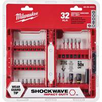 Shockwave Driver Bit Set, 32 Pcs., Phillips/Slotted/Torx&reg; Southpoint Industrial Supply