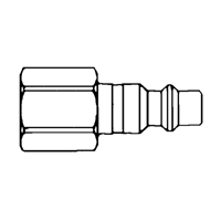 Quick Couplers - 1/2" Industrial, One Way Shut-Off - Plugs, 3/8" TZ154 | Southpoint Industrial Supply