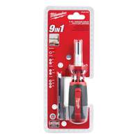9-in-1 Square Drive Multi-Bit Driver, 9" L, Cushion Grip Handle Southpoint Industrial Supply