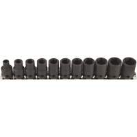 Thin Walled Socket Set, 11 Pcs, Impact, 3/8" Drive Size Southpoint Industrial Supply