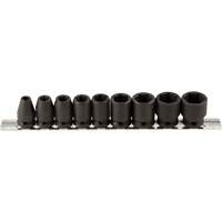 Socket Set, 9 Pcs, Impact, 3/8" Drive Size Southpoint Industrial Supply