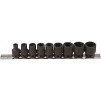 Thin Walled Socket Set, 9 Pcs, Impact, 3/8" Drive Size Southpoint Industrial Supply