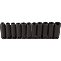 Long Socket Set, 11 Pcs, Impact, 1/2" Drive Size, Deep Southpoint Industrial Supply
