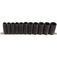 Long Socket Set, 11 Pcs, Impact, 1/2" Drive Size, Deep Southpoint Industrial Supply