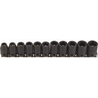 Magnetic Socket Set, 11 Pcs, Impact, 3/8" Drive Size Southpoint Industrial Supply