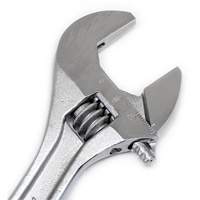 Adjustable Wrench - Bagged, 8" L, 1-1/8"/29 mm Max Width, Chrome Southpoint Industrial Supply
