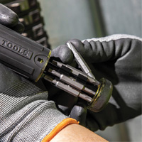15-in-1 Multi-Bit Ratcheting Screwdriver, 8-3/4" L, Cushion Grip Handle Southpoint Industrial Supply