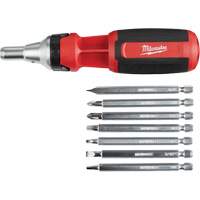 9-in-1 Square Drive Ratcheting Multi-bit Driver, 9-1/10" L, Cushion Grip Handle Southpoint Industrial Supply