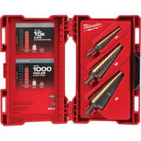 Step Drill Bit Set, 3 Pieces, High Speed Cobalt Southpoint Industrial Supply