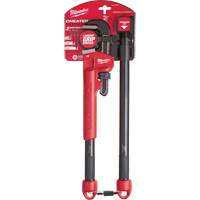 Cl&eacute; &agrave; tuyau adaptable Cheater, Cap des m&acirc;choires 2-1/2", Longueur 18"/24"/10", Fini Rev&ecirc;tement en poudre, Prise Ergonomique Southpoint Industrial Supply