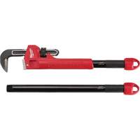 Cl&eacute; &agrave; tuyau adaptable Cheater, Cap des m&acirc;choires 2-1/2", Longueur 18"/24"/10", Fini Rev&ecirc;tement en poudre, Prise Ergonomique Southpoint Industrial Supply