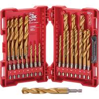 Shockwave Red Helix Metric Drill Bit Set, 25 Pieces, Titanium Southpoint Industrial Supply