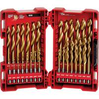 Shockwave Red Helix Drill Bit Set, 29 Pieces, Titanium Southpoint Industrial Supply