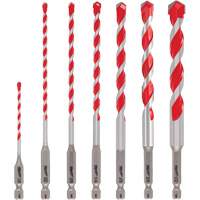 Large Shockwave Hammer Drill Bit Kit, 7 Pieces, Carbide Southpoint Industrial Supply