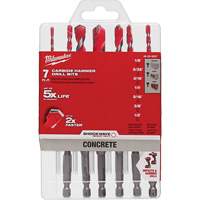 Large Shockwave Hammer Drill Bit Kit, 7 Pieces, Carbide Southpoint Industrial Supply