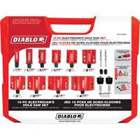 Electrician's Bi-Metal Hole Saw Set, 16 Pieces Southpoint Industrial Supply