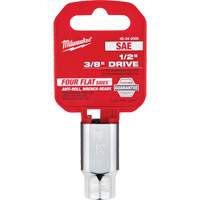 SAE Socket with Four Flat Sides, 3/8", 1/2" Drive, 6 Points Southpoint Industrial Supply
