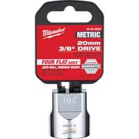 Metric Socket with Four Flat Sides, 20 mm, 3/8" Drive, 6 Points Southpoint Industrial Supply