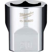 Metric Socket with Four Flat Sides, 20 mm, 3/8" Drive, 6 Points Southpoint Industrial Supply