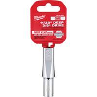 SAE Socket with Four Flat Sides, 11/32", 3/8" Drive, 6 Points, Deep Southpoint Industrial Supply