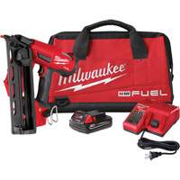 M18 Fuel 16 Gauge Angled Finish Nailer Kit, 18 V, Lithium-Ion Southpoint Industrial Supply