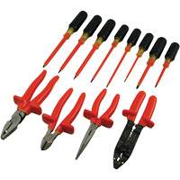 Insulated Screwdriver & Pliers Set, 1000 V, 12 Pcs Southpoint Industrial Supply
