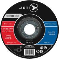 Power Xtreme Cut-Off Wheels for Angle Grinders - Steel/Stainless Steel, 5" x 1/32", 7/8" Arbor, Type 27, 12200 RPM Southpoint Industrial Supply
