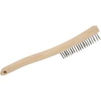 3LHSS Hand Scratch Brushes, Stainless Steel, 3 x 19 Wire Rows, 13-3/4" Long Southpoint Industrial Supply