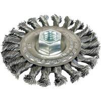 Twist Knot Wheels Threaded for Angle Grinders, 4" Dia., 0.022" Fill, 5/8"-11 Arbor, Steel Southpoint Industrial Supply