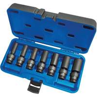 Universal Socket Sets, 7 Pcs, Impact, 3/8" Drive Size, Deep Southpoint Industrial Supply