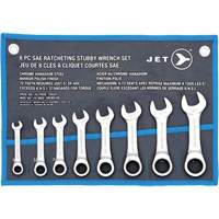 SRCWS-8S Stubby Ratcheting Wrench Set, Combination, 8 Pieces, Imperial Southpoint Industrial Supply