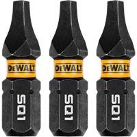 3-Piece FLEXTORQ&reg; Impact Screwdriving Bits, Square, #1, 1/4" Drive Southpoint Industrial Supply