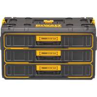 TOUGHSYSTEM<sup>®</sup> 2.0 Three-Drawer Unit, 12-3/10" W x 21-4/5" D x 12-3/5" H, Black/Yellow UAX515 | Southpoint Industrial Supply