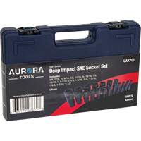 SAE Socket Set, 19 Pcs, Impact, 1/2" Drive Size, Deep Southpoint Industrial Supply