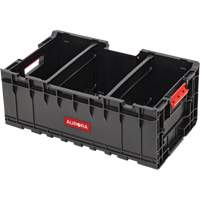Arx Tool Crate with Dividers, 22-7/10" x 14-1/10" x 9-3/10", Black Southpoint Industrial Supply