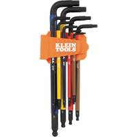 Colour-Coded Extra-Long L Style Hex Key Caddy Set, 9 Pcs., Imperial Southpoint Industrial Supply