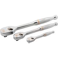 1/4", 3/8" & 1/2" Drive 120XP Full Polish Teardrop Ratchet Set Southpoint Industrial Supply