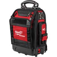 PackOut Structured Backpack, 9-1/2" L x 18" W, Black/Red, Polyester Southpoint Industrial Supply