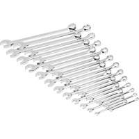 Jeu de cl&eacute;s mixtes m&eacute;triques et longues &agrave; 12 pans dans un plateau de rangement en mousse, Ouverte, 24 morceaux, M&eacute;trique Southpoint Industrial Supply