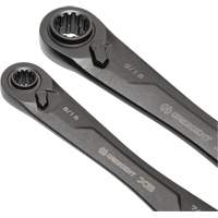 X6 4-in-1 Black Oxide Spline Ratcheting SAE Wrench Set, 2 Pieces, Imperial Southpoint Industrial Supply