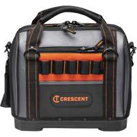14" Tradesman Closed Top Tool Bag, Polyester, 32 Pockets, Black/Grey Southpoint Industrial Supply