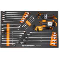 Jeu de cl&eacute;s mixtes et hex &agrave; 6 pans dans un plateau de rangement en mousse Southpoint Industrial Supply