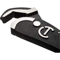 Cl&eacute; bimat&eacute;riau auto-ajustable pour tuyau, Cap des m&acirc;choires 1-1/2", Longueur 12", Fini Oxyde noir, Prise Coussin&eacute;e Southpoint Industrial Supply