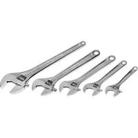 Chrome Wrench Set, Adjustable, 5 Pieces, Imperial and Metric Southpoint Industrial Supply