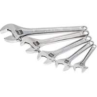 Chrome Wrench Set, Adjustable, 5 Pieces, Imperial and Metric Southpoint Industrial Supply