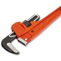 SLIM JAW Pipe Wrench, 1-9/10" Jaw Capacity, 10" Long, Powder Coated Finish, Non-Ergonomic Handle Southpoint Industrial Supply