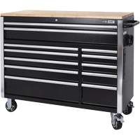 HDRC5212 HD Series Roller Cabinet, 12 Drawers, 51-1/4" W x 21" D x 40-3/10" H, Black Southpoint Industrial Supply