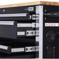 HDRC5212 HD Series Roller Cabinet, 12 Drawers, 51-1/4" W x 21" D x 40-3/10" H, Black Southpoint Industrial Supply